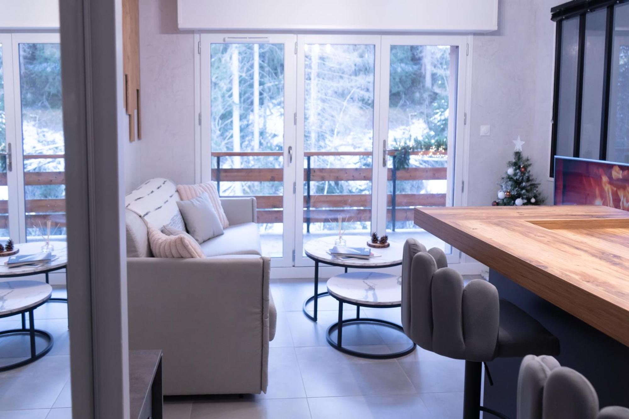 Studio Cabine Au Loup Blanc Avec Vue Mont Blanc Saint-Gervais-les-Bains Extérieur photo