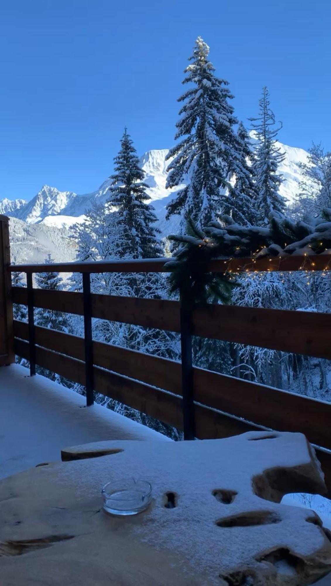 Studio Cabine Au Loup Blanc Avec Vue Mont Blanc Saint-Gervais-les-Bains Extérieur photo