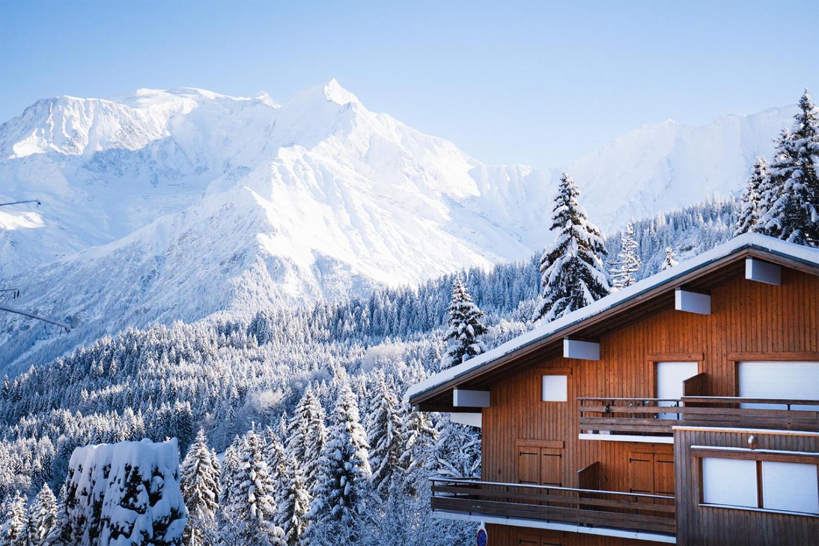 Studio Cabine Au Loup Blanc Avec Vue Mont Blanc Saint-Gervais-les-Bains Extérieur photo